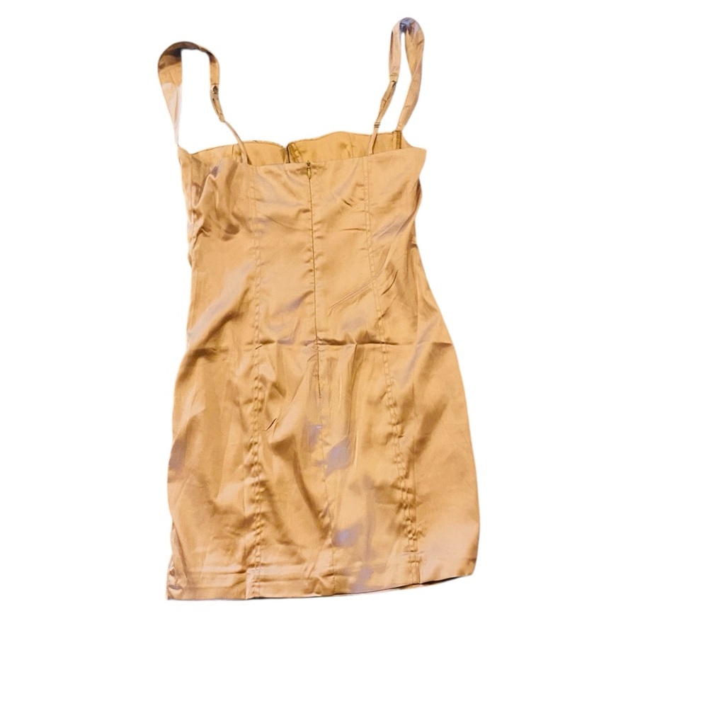⭐️ SALTY Tan Satin Corset Mini Dress - Picture 3 of 5